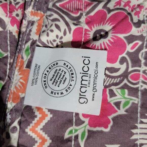 GRAMICCI Jaime Arizona Orange Aztec Printed Cropped Button Up Jacket Womens L - Picture 4 of 16